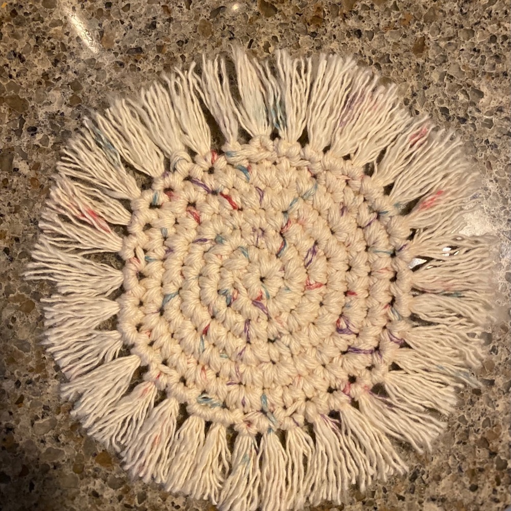 Boho crochet coaster - Picture 2 of 2
